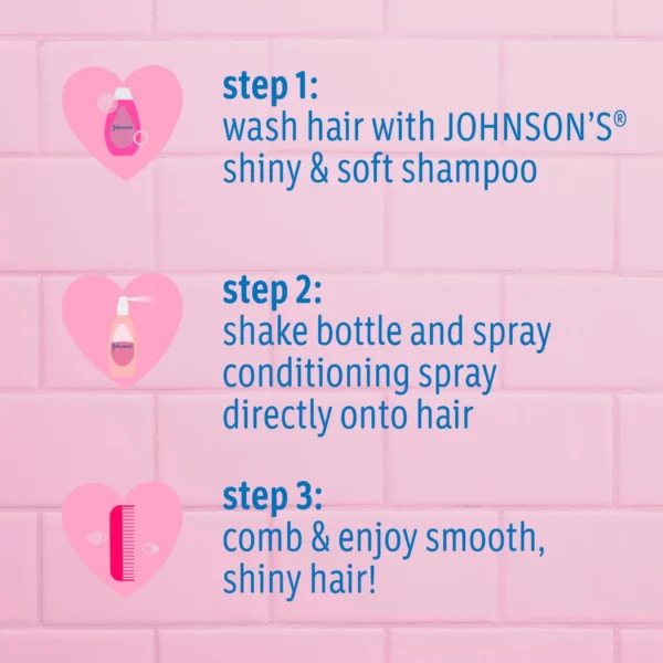 Johnson'S Shiny & Soft Condicionador Spray 295ml - Imagem 2