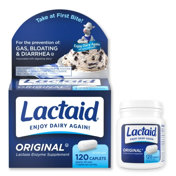 Lactaid Enzima Lactase 120 Tablets