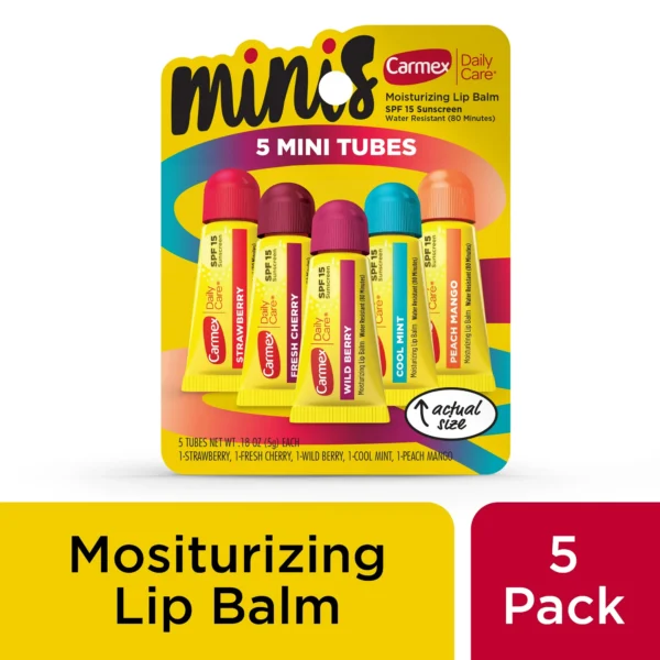 Carmex Moisturizing Bisnaga Kit Com 5 Sabores SPF 15 Minis