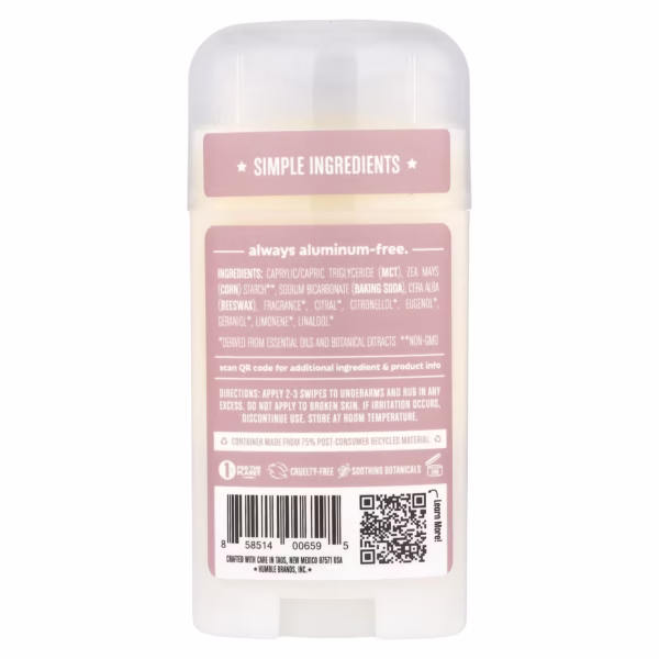Desodorante Humble 0% Alumínio Moroccan Rose 70g - Imagem 2