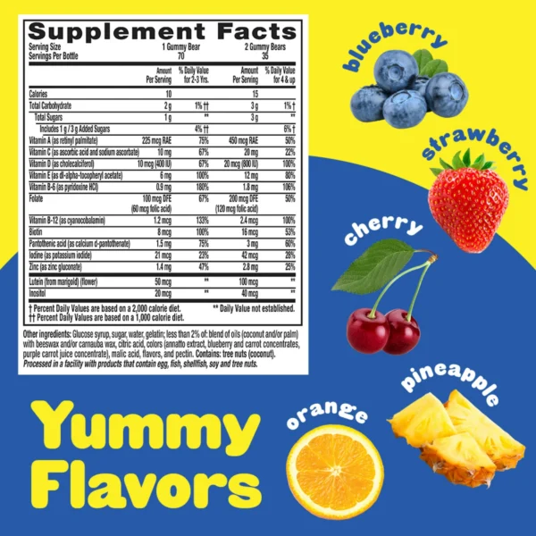 Multivitaminico Kids L'il Critters 70 gummies sabor frutas - Imagem 2