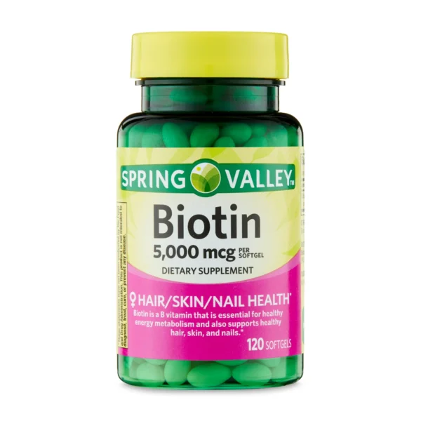 Biotina 5,000mcg Spring Valley 120 softgels