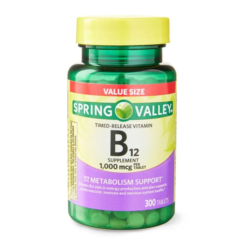 B12 1,000mcg Spring Valley 300 Tablets