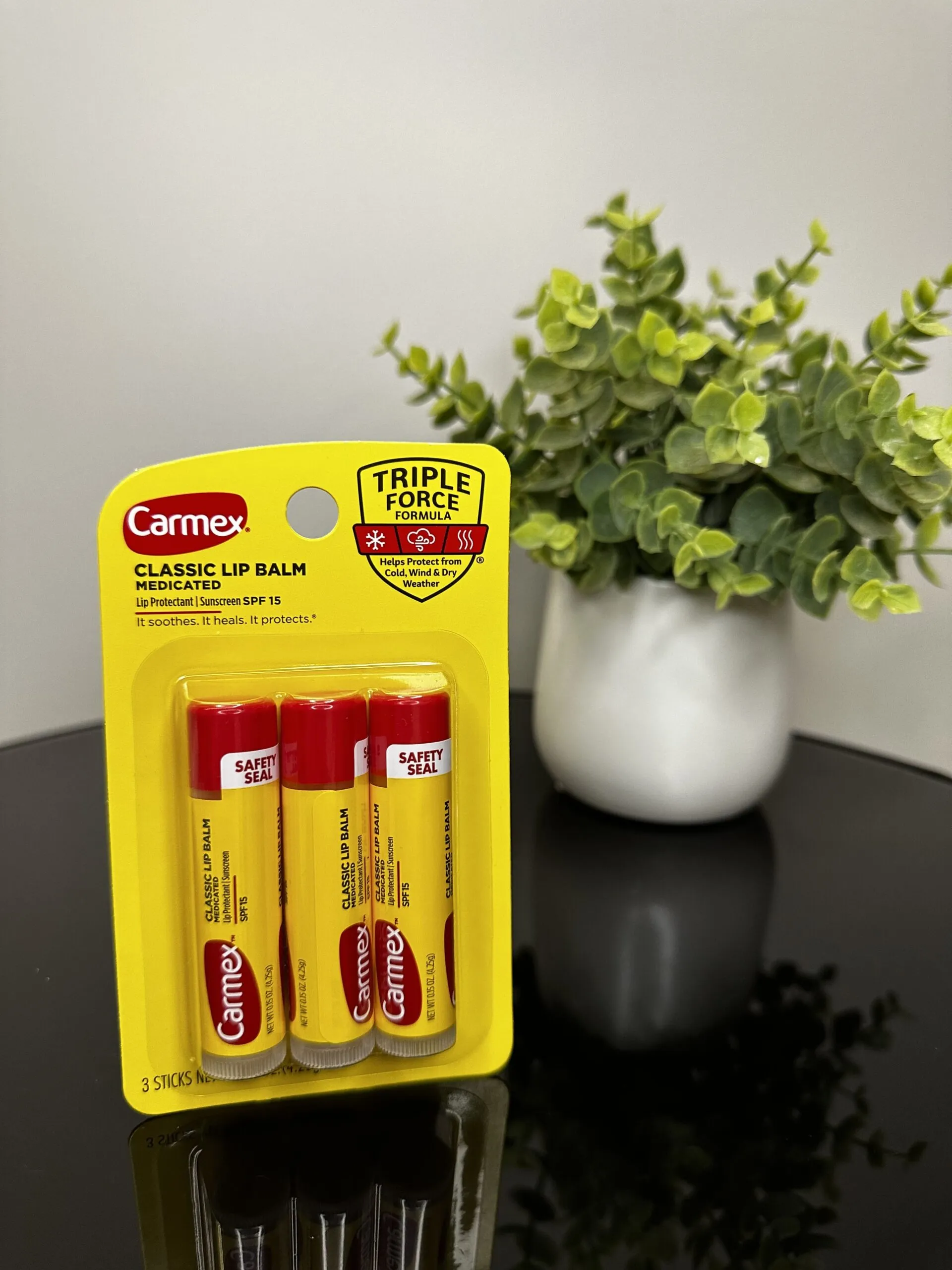Carmex Classic Medicated Bastão Kit Com 3 SPF 15