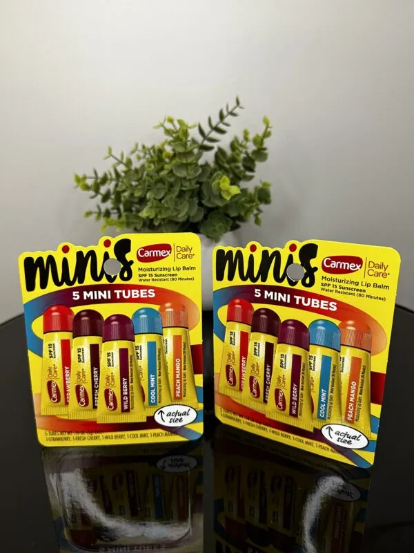 Carmex Moisturizing Bisnaga Kit Com 5 Sabores SPF 15 Minis - Imagem 2