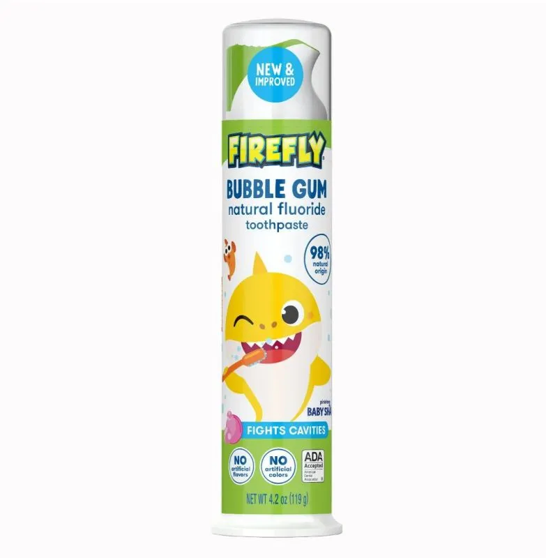 Creme dental infantil Firefly Baby Shark bubble gum 119g