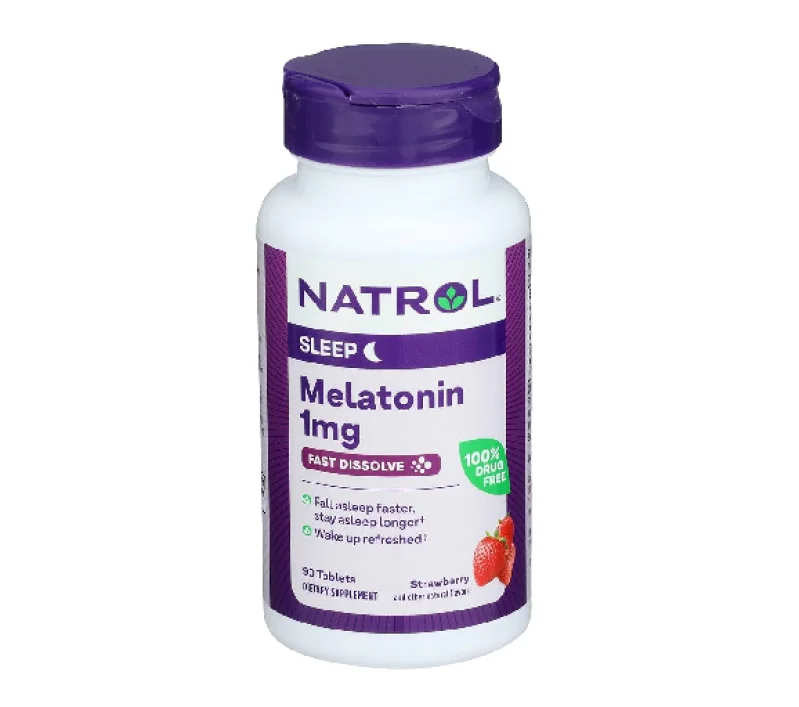 Melatonin 1mg Natrol 90 Tablets Morango
