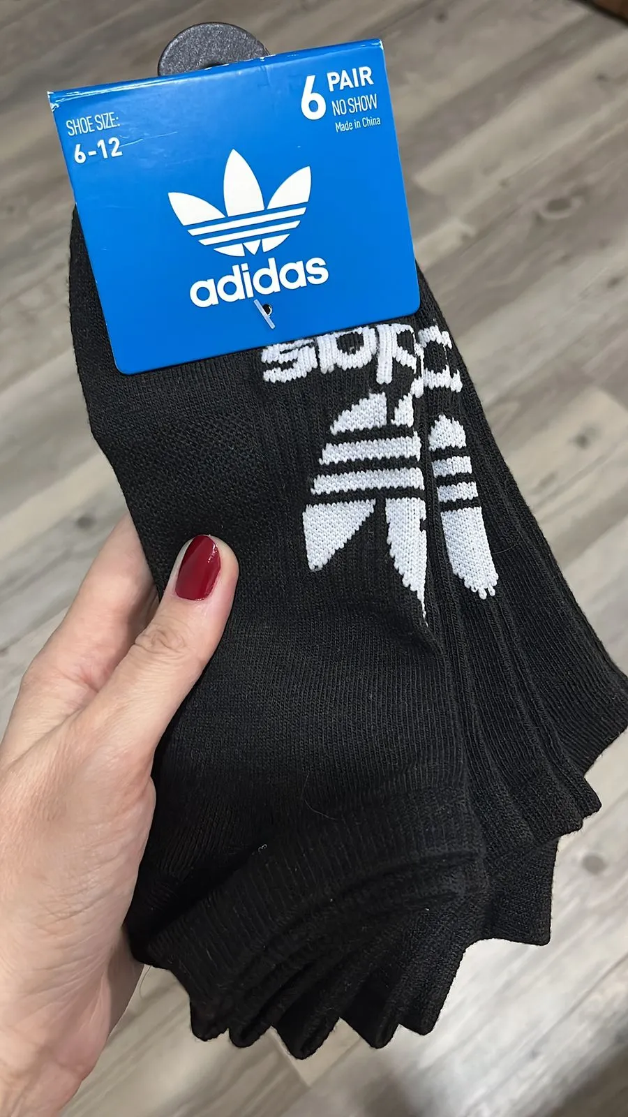 Meia Adidas 6 Pares preto