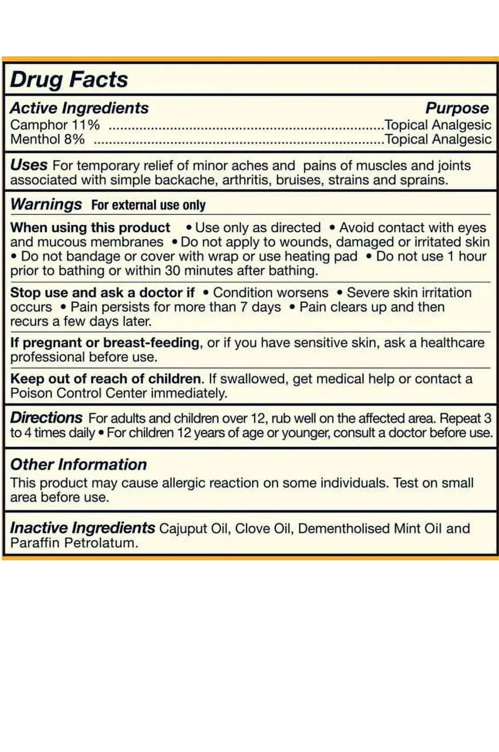 Tiger Balm Regular Concentrado Pomada 18g - Imagem 2