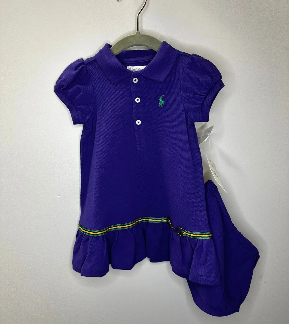 Vestido Ralph Lauren + calcinha 12 meses
