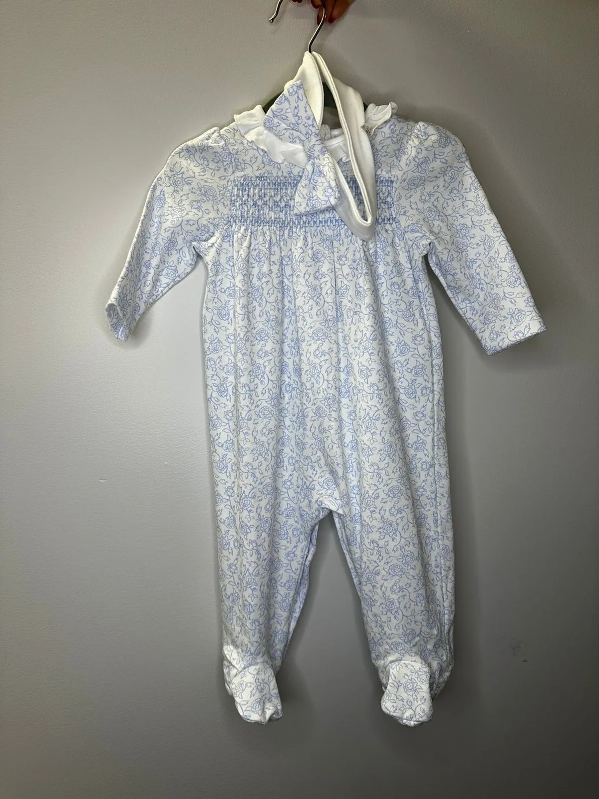 Macacão Little Me algodão pima 6 meses + tiara