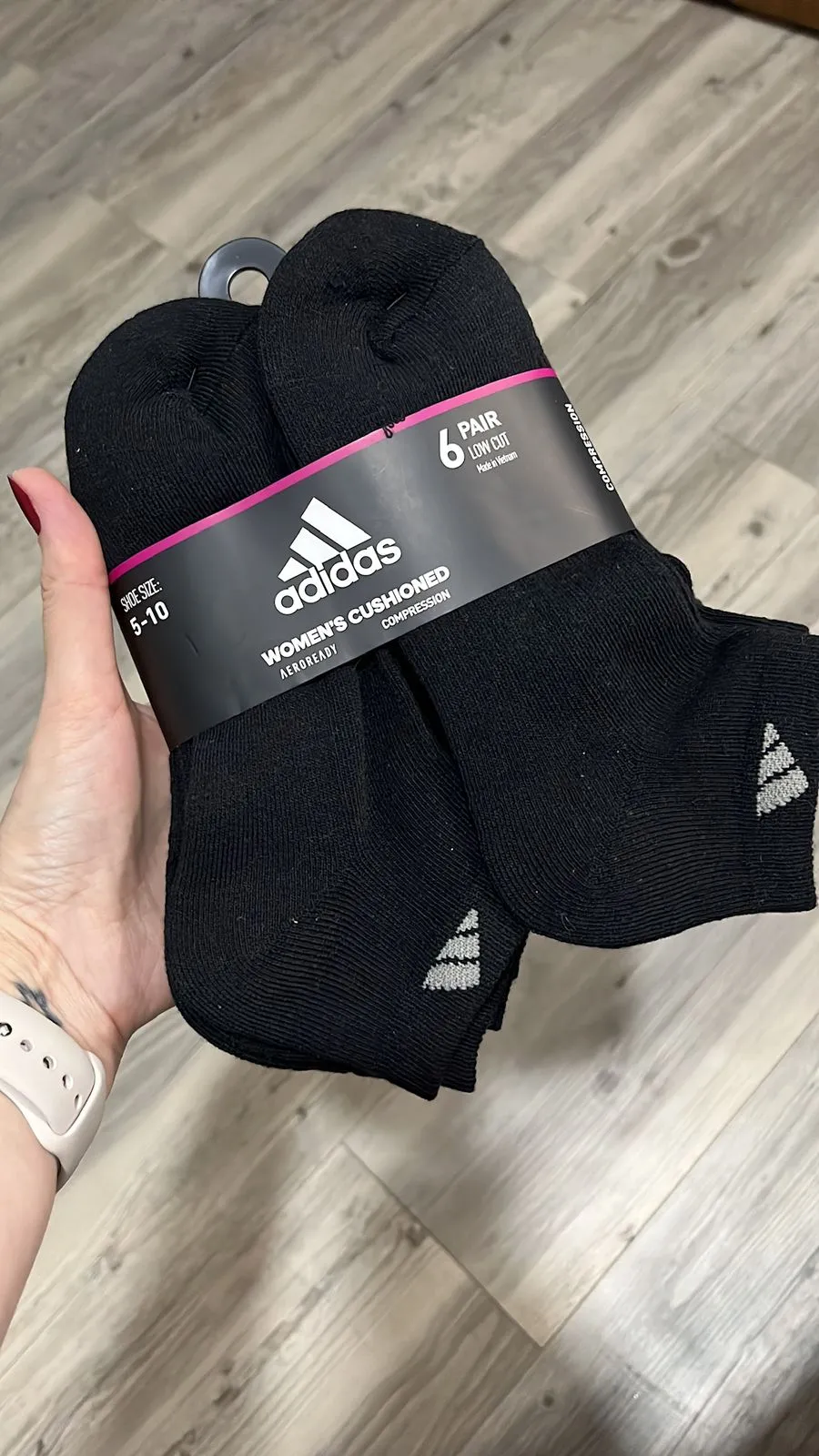 Meia Adidas 6 pares preto